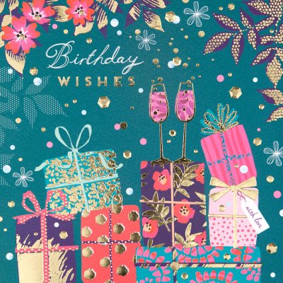 Present Pile Birthday Card