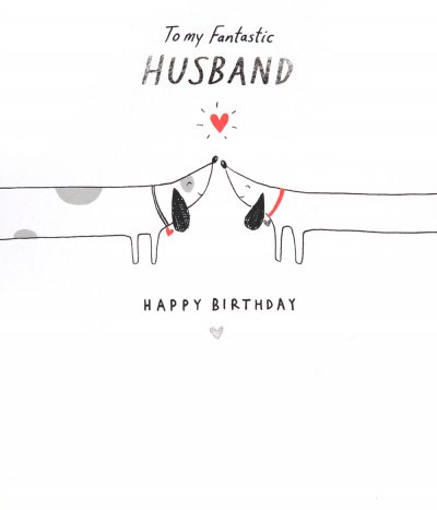 Sausage Dogs Husband Birthday Card