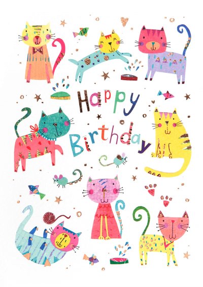 Cats Birthday Card