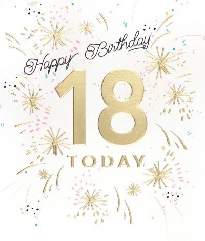 Fireworks 18th Birthday Card