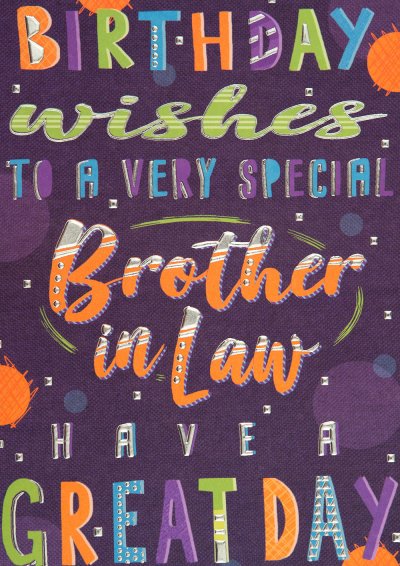 Brother in law Birthday Card