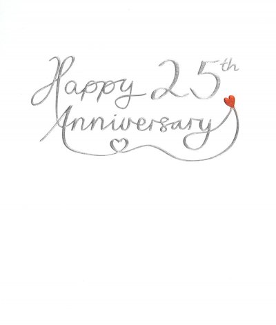 25 Years Silver Anniversary Card