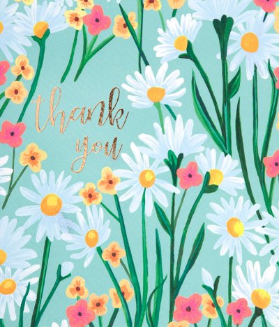 Daisies Thank you Card
