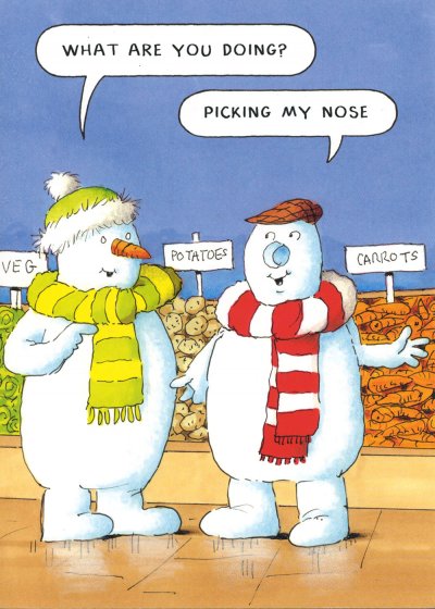 Picking my nose Christmas Card