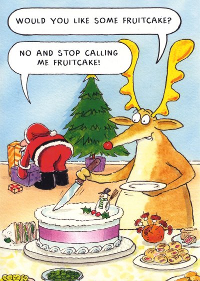 Fruitcake Christmas Card