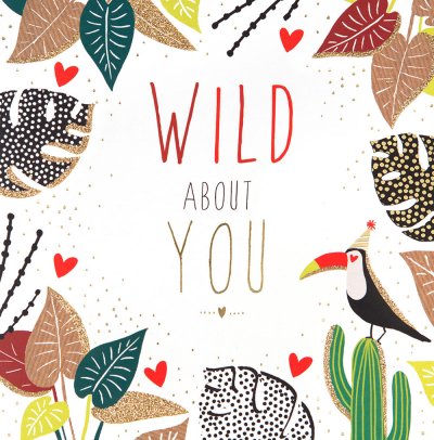 Wild About You Valentine's Day Card