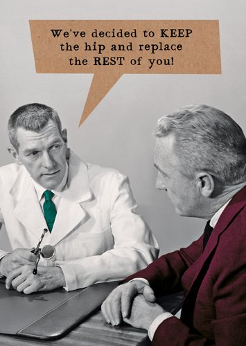 Hip Replacement Greeting Card