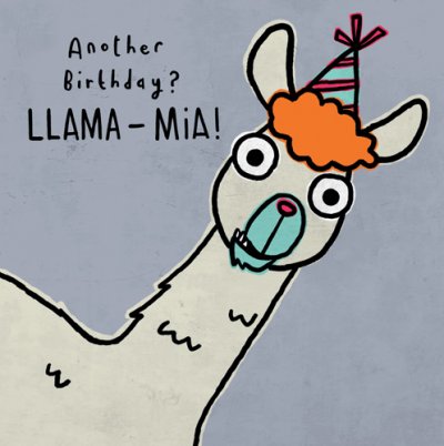 Llama Mia Birthday Card
