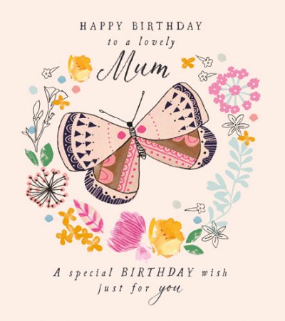 Butterfly Mum Birthday Card