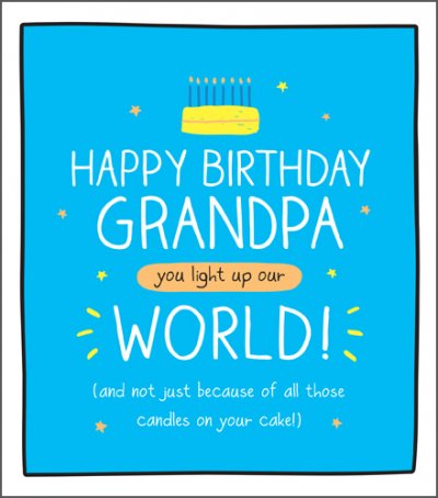 Light up Our World Grandpa Birthday Card