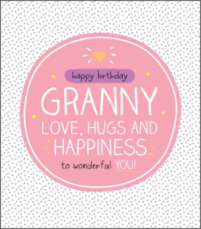 Hugs and Happiness Granny Birthday Card