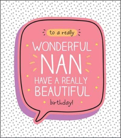 Wonderful Nan Birthday Card