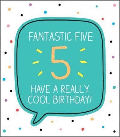 Fantastic 5th Birthday Card