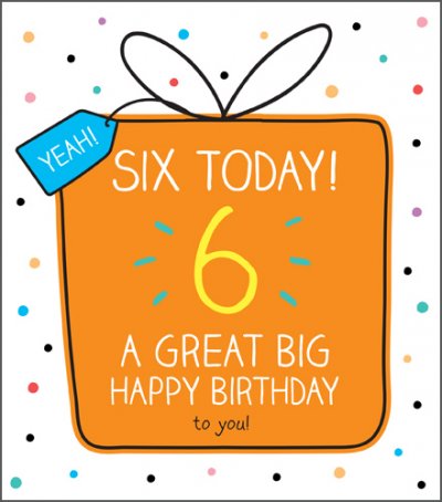 Yeah 6th Birthday Card