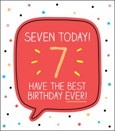 The Best Day 7th Birthday Card