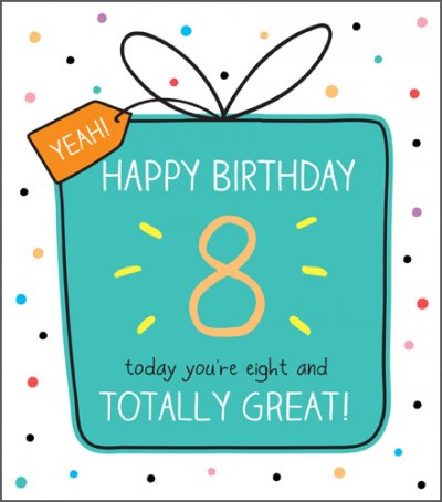 Yeah 8th Birthday Card