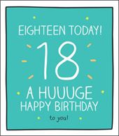 Huge Happy to you 18th Birthday Card