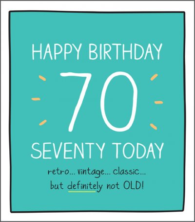 Vintage 70th Birthday Card