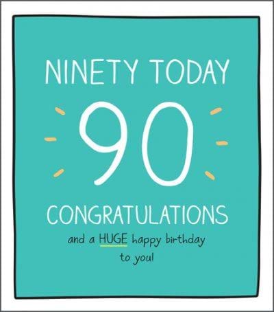 Congratulations 90th Birthday Card