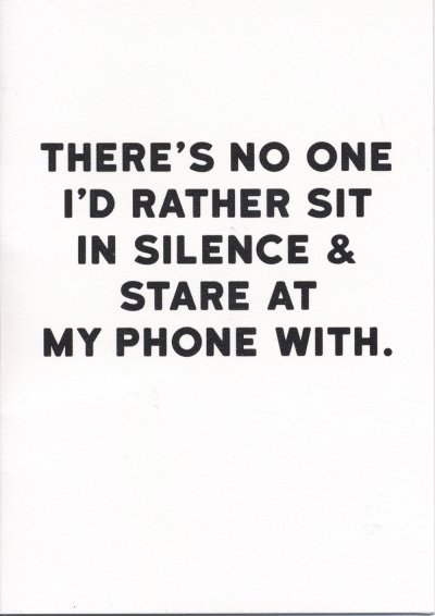Silence Greetings Card