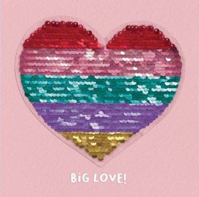 Big Love Reversible Sequin Card