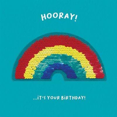 Rainbow Sequin Patch Greeting Card