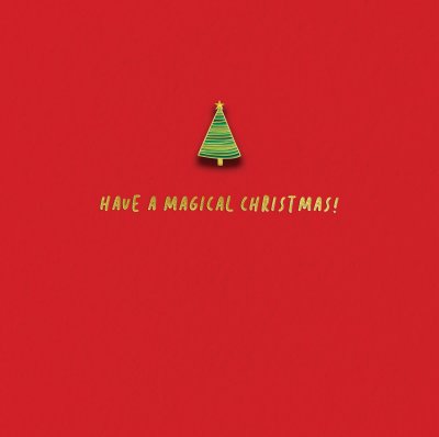 Magical Pin Badge Christmas Card