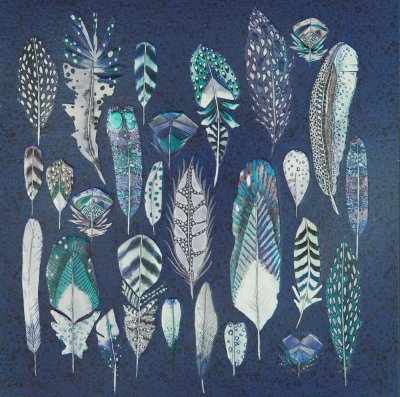 Quill Cobalt Greeting Card