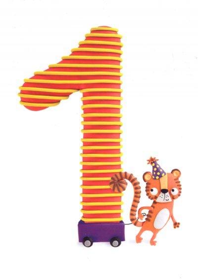 Tiger 1st Birthday Card