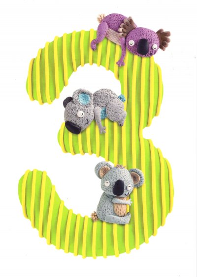 Koalas 3rd Birthday Card
