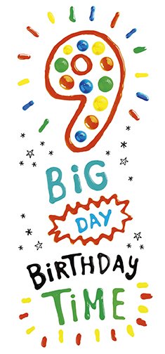 Big Day 9th Birthday Card